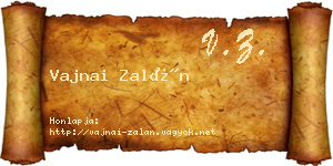 Vajnai Zalán névjegykártya