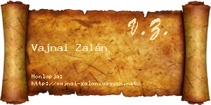 Vajnai Zalán névjegykártya